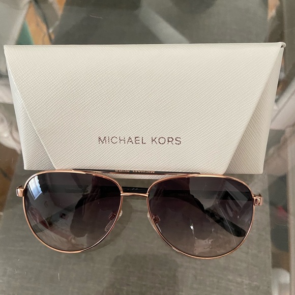 Michael Kors Accessories - Michael Kors Aviator Sunglasses Rose Gold Frames